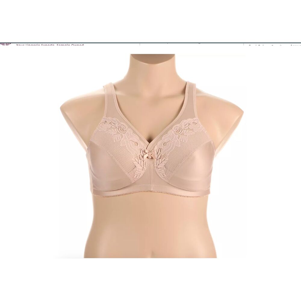 GLAMORISE Magic Lift Lace Trim Full Coverage Minimzing Bra Wire free Size 36G